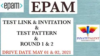 EPAM INDIA - TEST PATTERN, TEST LINK, INSTRUCTIONS, TEST DATE | 6 LAKH SALARY | TEST INVITATION MAIL