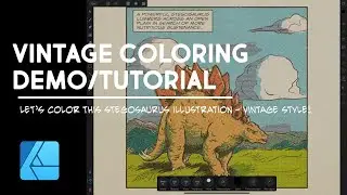 Vintage Coloring Demo 2 - Affinity Designer on iPad  (Advanced)