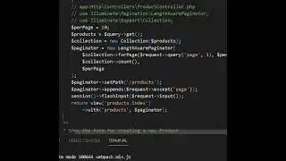 laravel LengthAwarePaginator