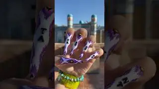 Надписи на ногтях | Накладные ногти | Маникюр с рисунками | Хан-Атлас маркерами #дизайнногтей #ногти