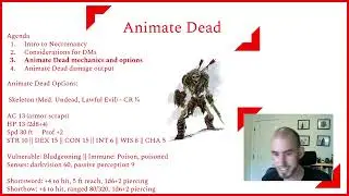 Animate Dead - Necromancy Part 1 - D&D Mechanics #3