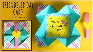 EASY Origami Greeting Card | Friendship Day Card | Handmade Cards