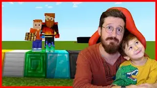 Vefa İlk Defa Bana Minecraft Öğretiyor - Elmas Zümrüt Blok Nasıl Yapılır?