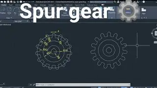 Spur gear  2D drawing in AutoCAD