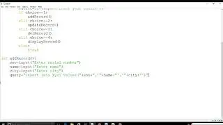 Interface Python with my sql all operation insert update and delete | CS CBSE