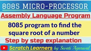 8085 program to find square root of a number | Finding square roor of a number in 8085
