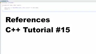 References - C++ Tutorial #15