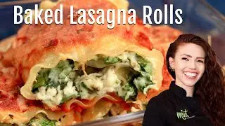 Baked Lasagna Rolls Recipe (Vegetarian)