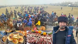 National dishes in Uzbek kupkari sport