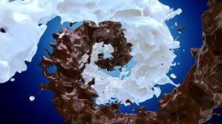 Spinning Twisted Chocolate & Milk Splash