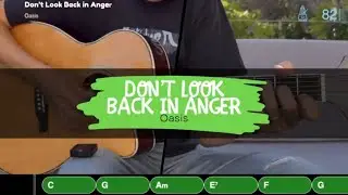Don't look back   Oasis Guitar Play Along
