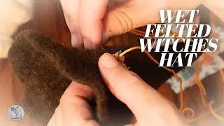 A FAST way to Wet Felt a witch hat//for a doll