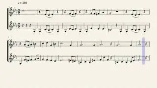 Flute and Clarinet Duet in C minor