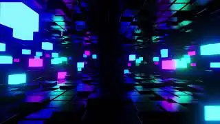 Abstract Neon Tunnel Animation Video