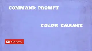 Command prompt color change tutorial