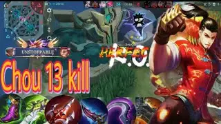 Chou 13kill មួយជើងដាច់ / Sna gaming/ Chou goldlane/ mobile legend bang bang