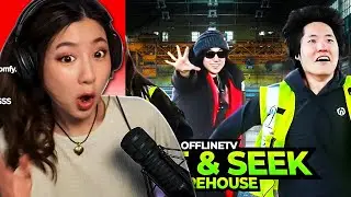 FUSLIE REACTS TO OFFLINETV WAREHOUSE HIDE AND SEEK!