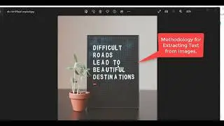 Methodology for Extracting Text from Images. 