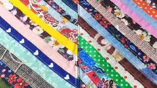 I'm glad I didn't throw out those narrow strips of fabric - the edges. We sew a very convenient stan