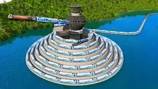 Spiral Railway Tracks Like Very High Pyramid Mountains🚦Very Long Train🚇Train Simulator 2019
