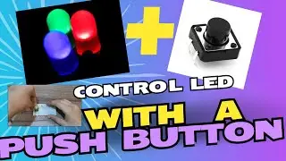 LED simple and easy with pushbutton |TUTORIAL