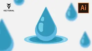 How to draw Water Drop in Adobe Illustrator - VERY EASY TUTORIAL