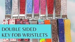 🌺 Studio Vlog 2 🌺 Double-sided Faux Leather - Chunky Glitter - Key Fob Wristlets