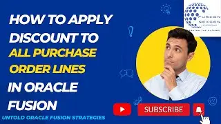 How to Apply Discounts to All Purchase Order in oracle Fusion?