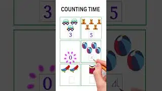 123, One two three, Count, Count objects and write #numbers #trending #kids #learn_numbers #toddlers