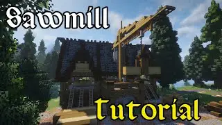 Building a Medieval Sawmill in The Village in Minecraft