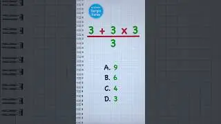 Tómate un minuto para pensar: (3+3x3)/3 #matematika #desafios #ingeniosos