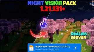 Night Vision Texture Pack for Minecraft 1.21.131+ 🔥 | Works on Realms & Servers | No Addons