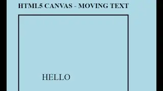 HTML5 CANVAS - PART 17 -  ANIMATE TEXT