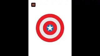 How to make a Captain America Shield logo in Adobe Illustrator