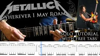 Metallica - Wherever I May Roam guitar solo lesson (with tablatures and backing tracks)