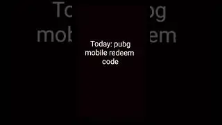 Today, Redeem code | One working pubg redeem code