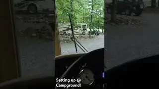 Setting up class A RV at campground! #rving #rvlife #rv #camping #camper #motorhome #travelvlog