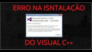 COMO RESOLVER FALHA NA INSTALAÇÃO C++ 2019