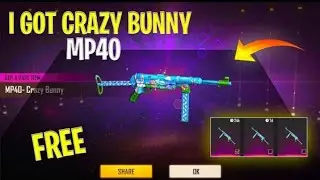 Bunny mp40 redeem code free fire | 1 spin tricks crazy bunny mp40 crate open 