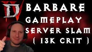 DIABLO 4 GAMEPLAY BARBARE HOTA - SERVER SLAM - 13 K CRIT | TELIMO REPLAY
