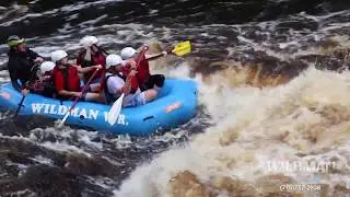 Rafting in Wisconsin - High water Peshtigo River white water rafting.
