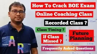 How To Crack BOE Exam Preparation Course | Q & A | Details Information About The Study Course