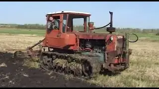 ДТ-75 пашет нижегородский чернозём
