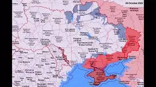 Ukraine war | Dynamic map from 23 february 2022  to 28 february 2023