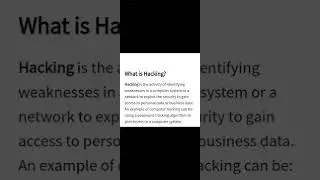 what is hacking. introduction of hacking. basic hacking intro.  #shorts #youtubeshorts #viral