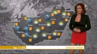 Időjárásjelentés - Gaál Noémi 2014 02 10 ESTE Sexy Hungarian Weather Forecast Girl