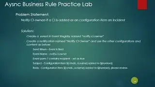 Async Business Rule [ServiceNow]
