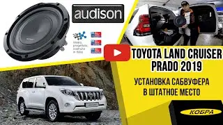 Toyota Land Cruiser Prado 150 2019. Installing a subwoofer in a regular place.