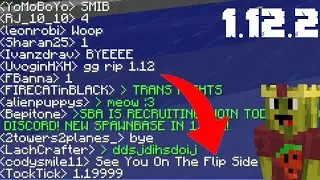 I Almost Got The Last Message Of 1.12.2 on 2b2t