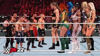 WWE 2K22 30 Giant Women & Mini Man Intergender Royal Rumble Match!